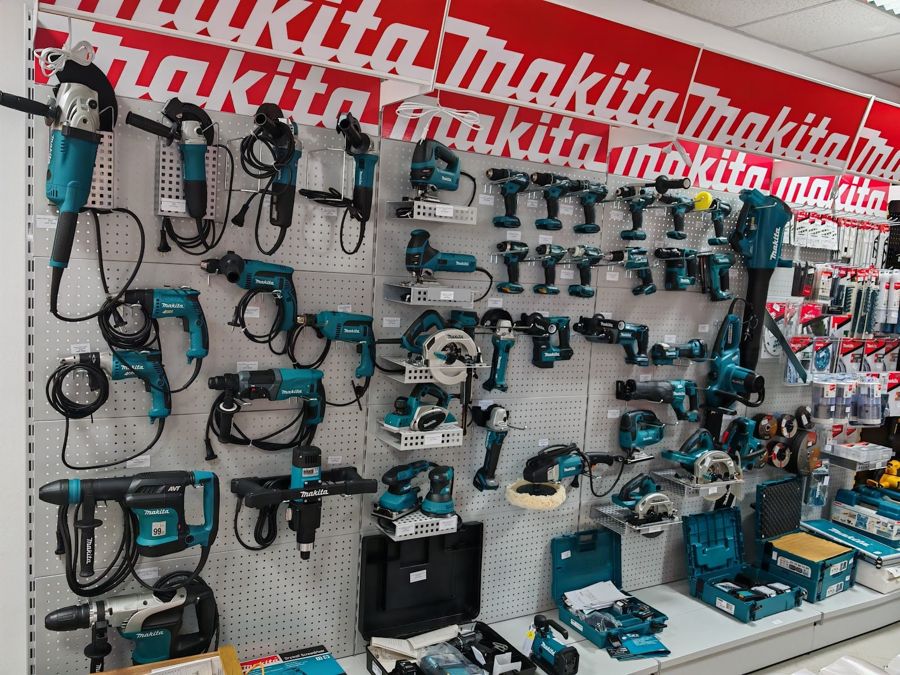 Makita display in the Majstoralata showroom